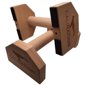 Hochwertige Holz Parallettes von CALINATION – ideal für Calisthenics, Handstand- und Liegestütztraining. Perfekt für alle, die stabile und langlebige Parallettes kaufen möchten.